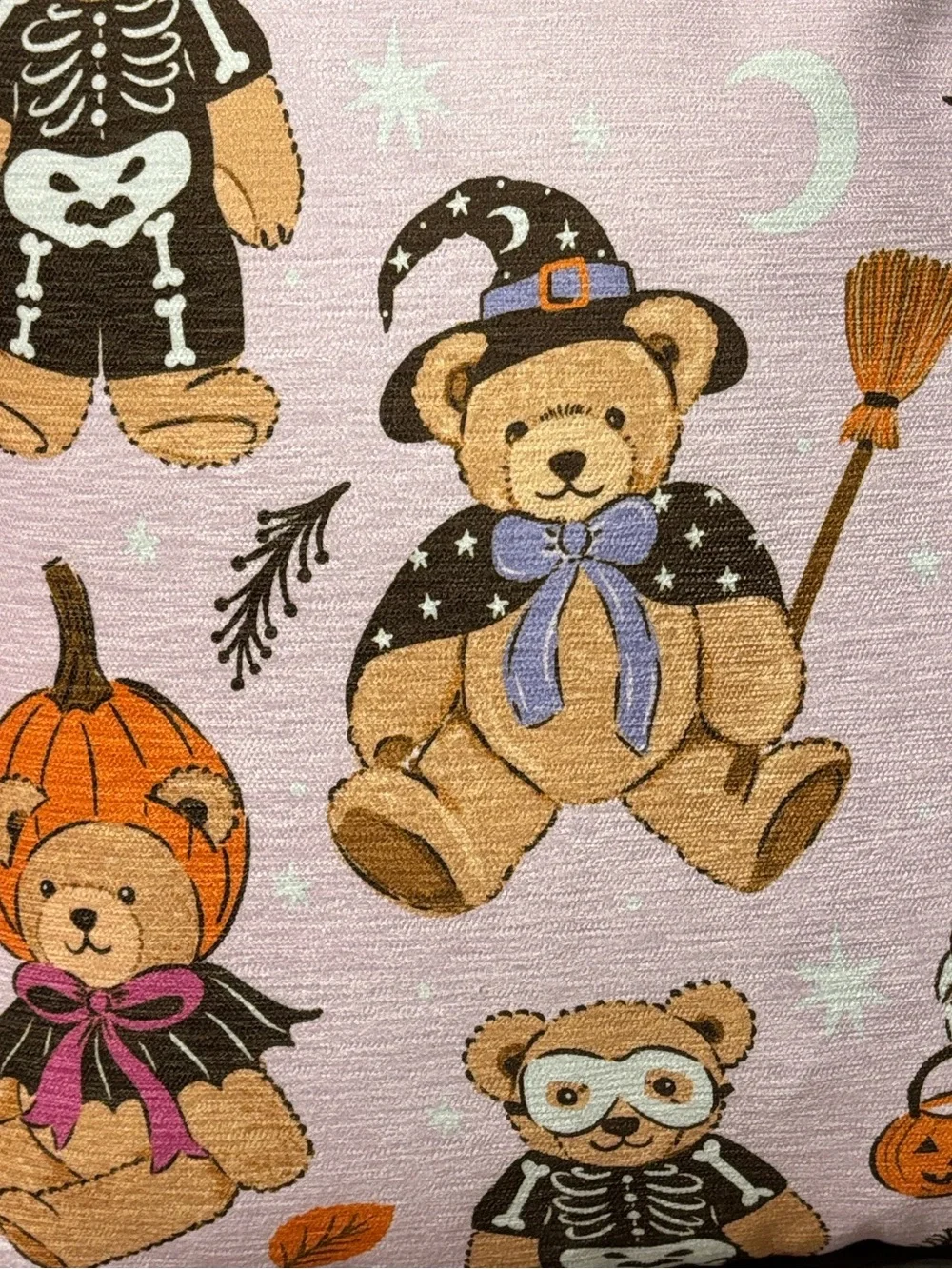 ENVOGUE 18x18 Teddy Bear Costumes Pink Halloween Decorative Pillow NEW